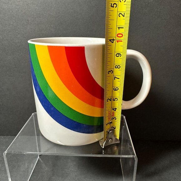 Rainbow Ceramic Mug Coffee/Tea Cup Vintage 1986 Pride FTDA Made in Korea - Picture 5 of 8